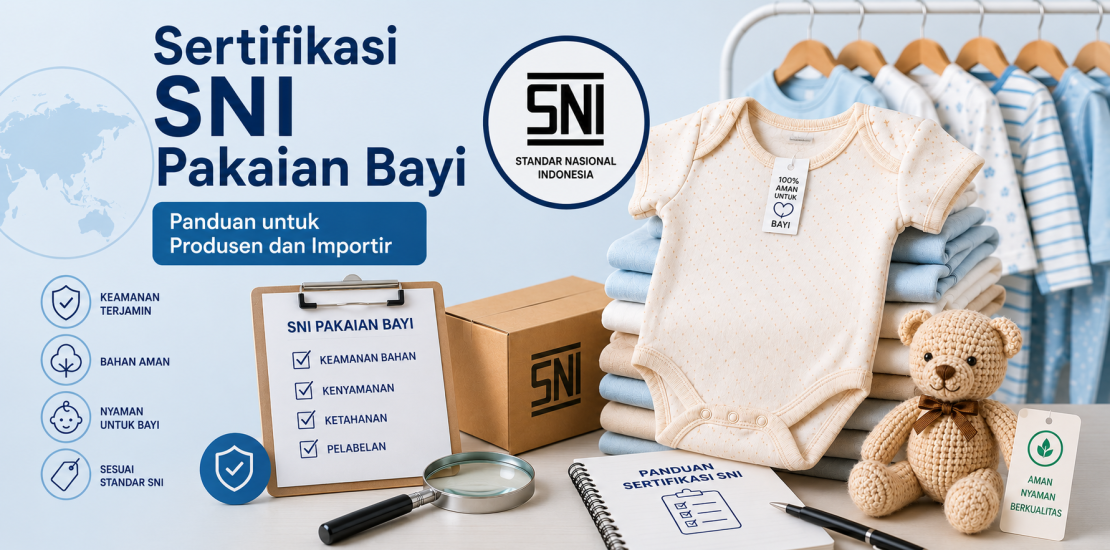 Produk pakaian bayi bersertifikat SNI dengan label dan dokumen sertifikasi resmi