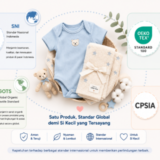 Perbandingan standar keamanan tekstil bayi SNI OEKO-TEX GOTS CPSIA untuk produsen ekspor