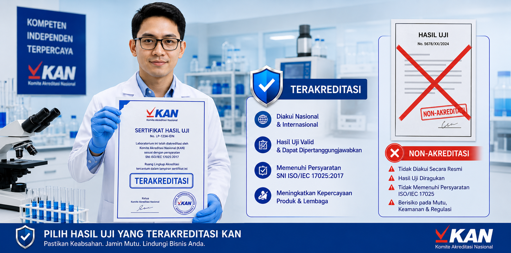 Akreditasi KAN: Kenapa Hasil Uji Lab Non-Akreditasi Berisiko