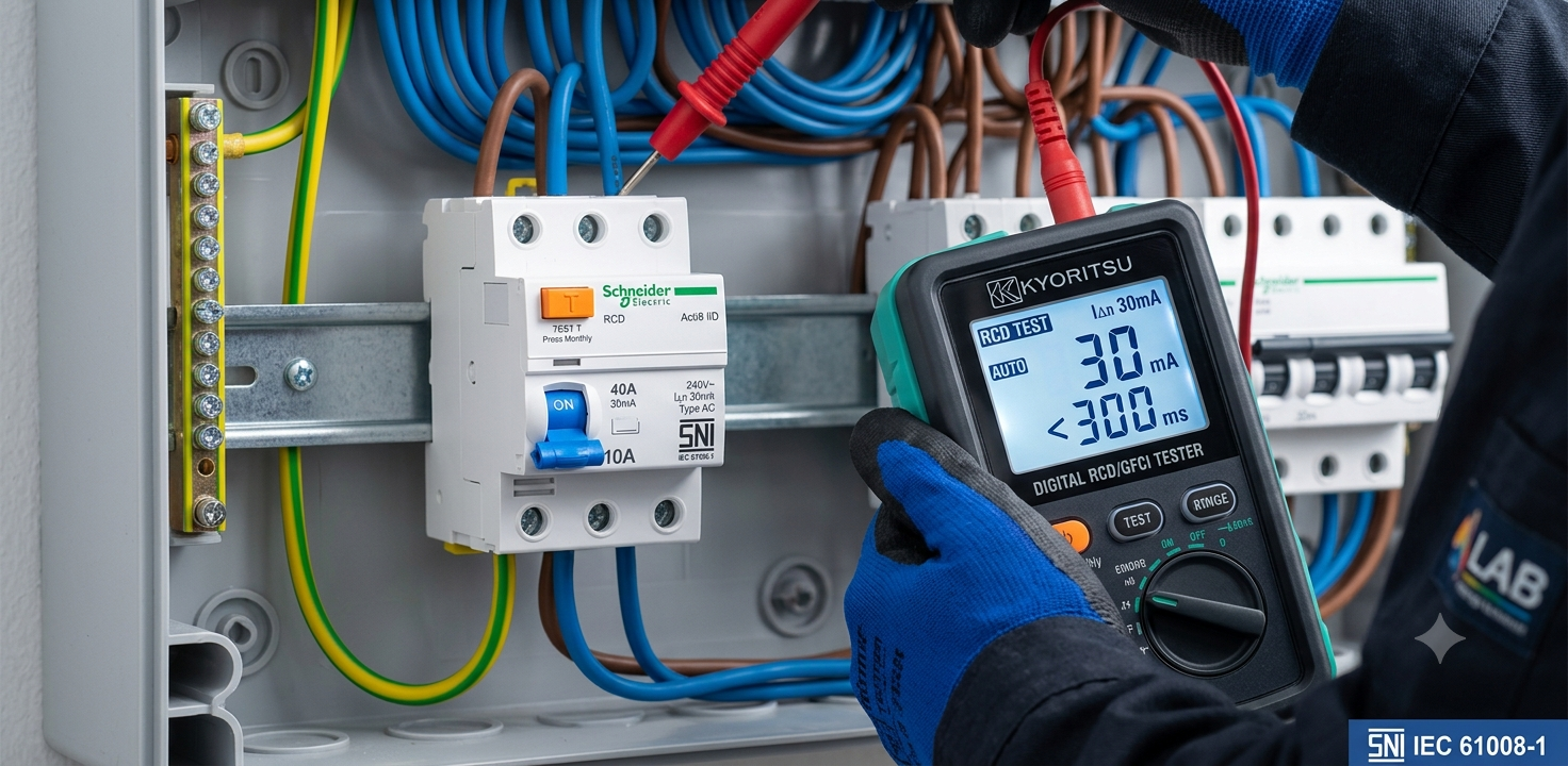 SNI RCCB/ELCB (SNI IEC 61008-1): Uji Pengaman Arus Sisa