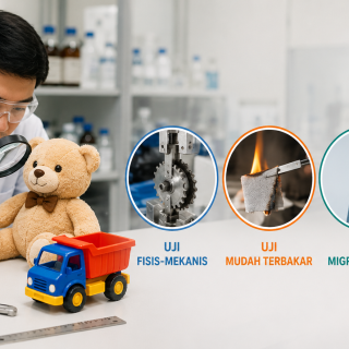 Laboratorium menguji keamanan mainan anak sesuai standar SNI 8124 sebelum sertifikasi
