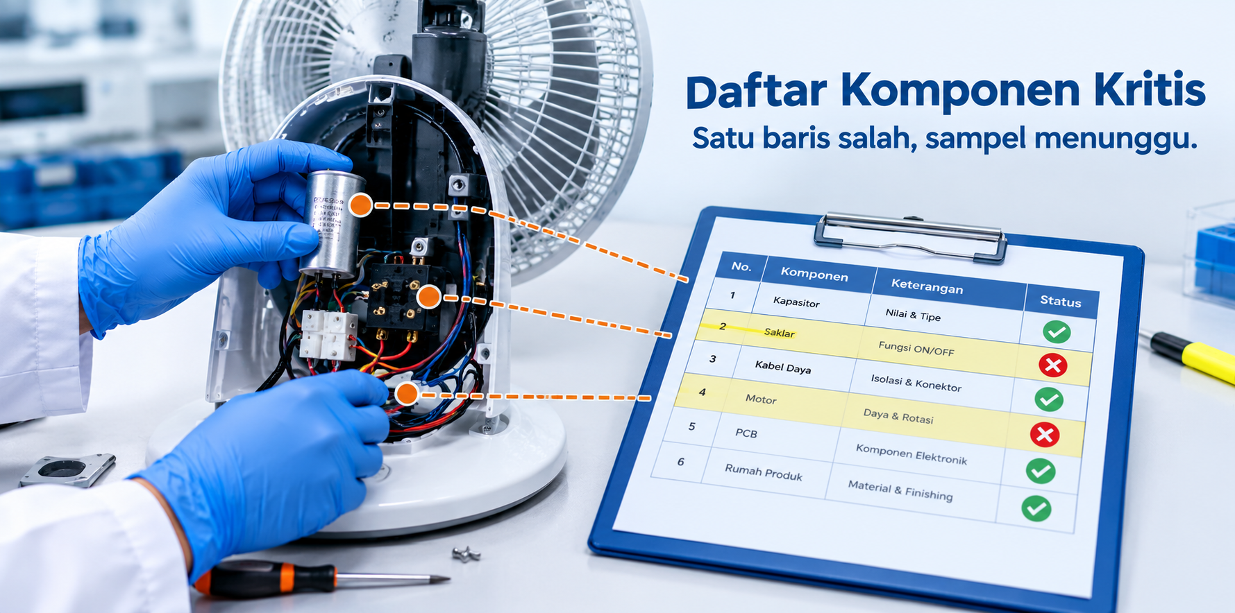 Daftar Komponen Kritis: Penyebab Uji Lab Tertunda