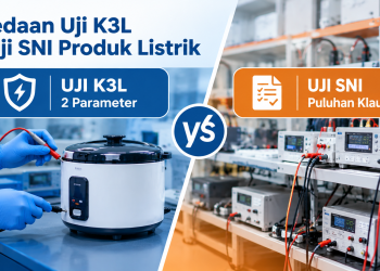 Perbandingan parameter uji K3L dan uji SNI pada pengujian keselamatan produk listrik di laboratorium