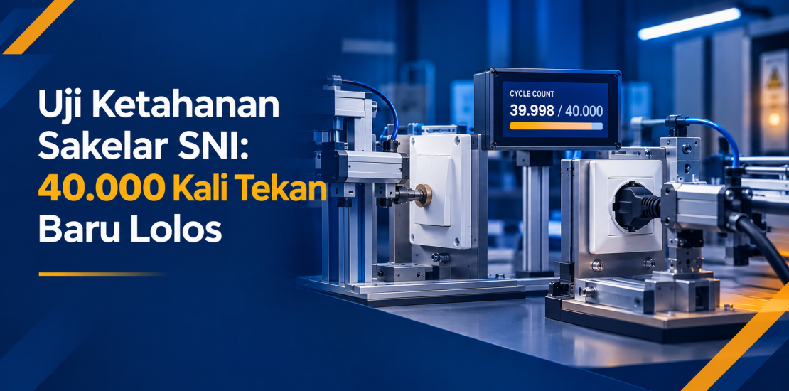 Mesin uji ketahanan sakelar SNI menekan sakelar dinding dan mencolok kotak kontak berulang kali di laboratorium